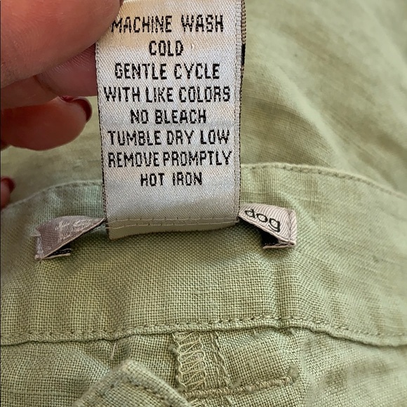 Two star dog linen crop pants size 4 - Picture 8 of 8